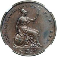 Great Britain. Penny, 1844. NGC UNC - 2