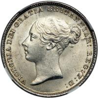 Great Britain. Sixpence, 1853. NGC MS65