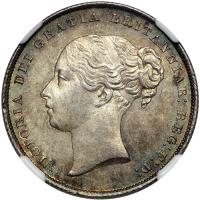 Great Britain. Shilling, 1857. NGC MS64