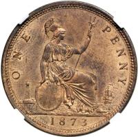 Great Britain. Penny, 1873. NGC MS64 - 2