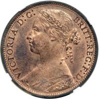 Great Britain. Penny, 1877. NGC MS64