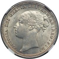 Great Britain. Sixpence, 1880. NGC MS64