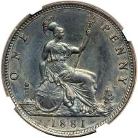 Great Britain. Penny, 1881. NGC MS63 - 2