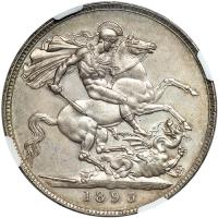 Great Britain. Crown, 1893. NGC MS64 - 2