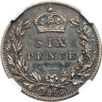 Great Britain. Proof Sixpence, 1893. NGC PF63 - 2