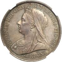 Great Britain. Crown, 1896. NGC MS64