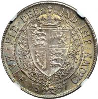 Great Britain. Halfcrown, 1897. NGC MS66 - 2