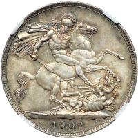 Great Britain. Crown, 1902. NGC MS63 - 2