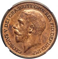 Great Britain. Penny, 1918-KN. NGC MS63