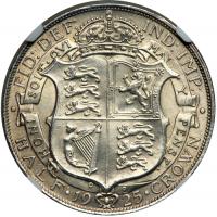 Great Britain. Halfcrown, 1925. NGC MS65 - 2