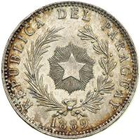 Paraguay. Peso, 1889. NGC AU53 - 2