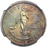 Philippines. 20 Centavos, 1903. NGC PF65