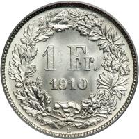 Switzerland. Franc, 1910-B. PCGS MS65 - 2