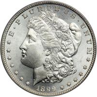 1899 Morgan Dollar. PCGS MS65