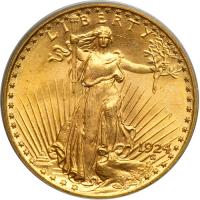 1924 $20 St. Gaudens. PCGS MS65