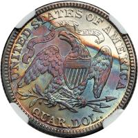 1889 Liberty Seated Quarter Dollar. NGC MS67 - 2