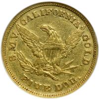 1850 Moffat & Co. (San Francisco) $5 Gold. NGC AU55 - 2