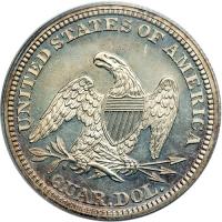 1863 Liberty Seated Quarter Dollar. PCGS PF64 - 2