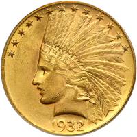 1932 $10 Indian. PCGS MS63