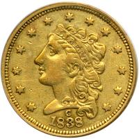 1838-C $2.50 Classic Head. PCGS VF30