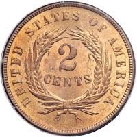 1869 Two Cents. PCGS MS65 - 2