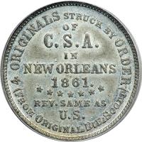 1861 Confederate Half Dollar. Scott Token Obverse. PCGS MS62