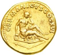 Domitian, AD 81-96 Gold Aureus (7.5g). Issued as Augustus, Rome AD 92-94. VF - 2