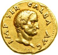 Galba, AD 68-69. Gold Aureus (7.1g). Mint at Rome. VF