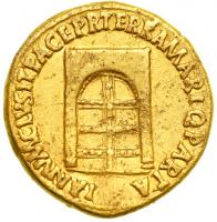 Nero, AD 54-68. Gold Aureus (7.29g). Mint of Rome, AD 65. VF - 2