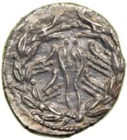 Augustus, 27 BC-14 AD. Silver Denarius (3.7g). North Peloponnesian Mint ?, ca. 21 BC. AEF - 2