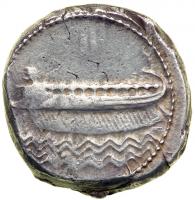 Phoenicia, Sidon. King Tennes, 354-348 B.C. Silver Double Shekel (25.76g) Regnal Year 3. VF - 2