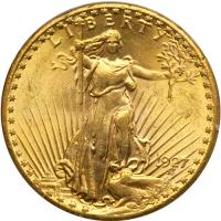 1927 $20 St. Gaudens. PCGS MS62