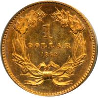 1862 $1 Gold Indian. PCGS MS63 - 2