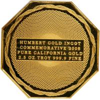 2008 Humbert Commemorative 2.5 Oz. Troy 999.9 Thous. Fine Certified Pure California Gold NGC graded Gem Proof UCAM - 2