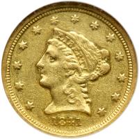 1841-C $2.50 Liberty. NGC EF45