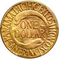 1915-S Panama-Pacific Gold Dollar. PCGS MS64 - 2