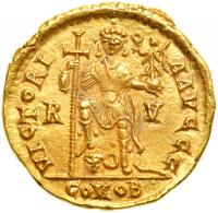 Valentinian III, AD 425-455. Gold Solidus (4.4g). Mint of Ravenna, AD 430-45. EF - 2