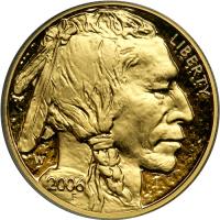 2006-W $50 Gold Proof Buffalo. PCGS PF70