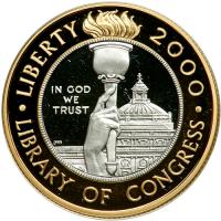 2000-W Library of Congress Bicentennial Bimetallic $10