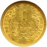 1849. Open Wreath. NGC MS63 - 2