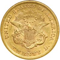 1861-S $20 Liberty. NGC AU53 - 2