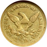 1847-O $2.50 Liberty. NGC AU55 - 2