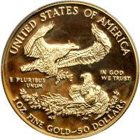 1986-W $50.00 (1 oz) Gold Eagle Proof. PCGS PF69 - 2