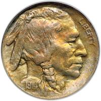 1914 Buffalo Nickel. NGC MS65