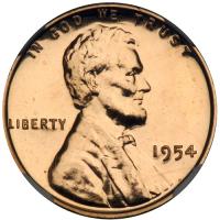 1954 Lincoln Cent. NGC PF69