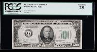 1934, $500 Federal Reserve Note. DGS. PCGS Very Fine 25. Fr-2201a-G.