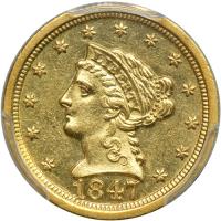 1847-O $2.50 Liberty. PCGS AU58