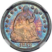 1852-O Liberty Seated Half Dime. NGC MS65