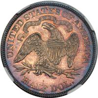 1870 Pattern Half Dollar. Silver, Reeded Edge. Judd-933. Pollock-1039 Low Rarity 7. NGC PF66 - 2