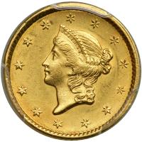 1851 $1 Gold Liberty. PCGS MS62